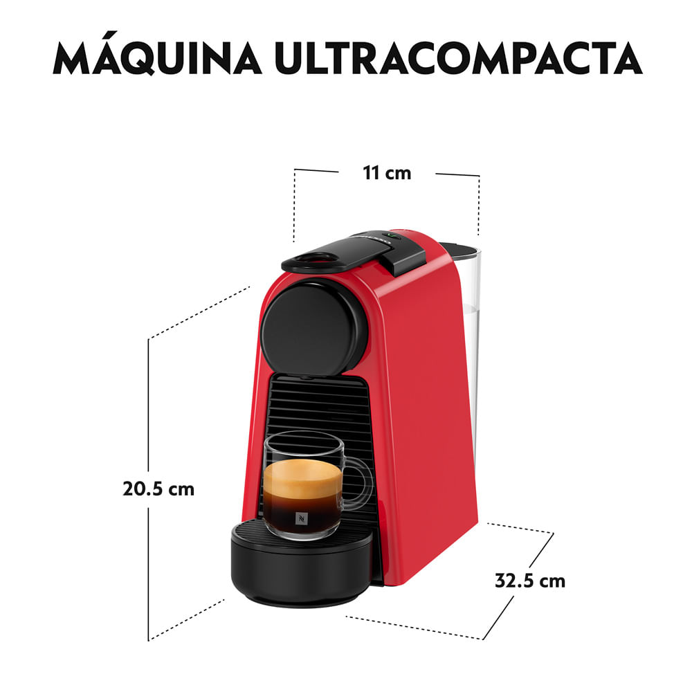 Cafeteira Nespresso Essenza Mini Vermelha para Café Espresso - D30-BR