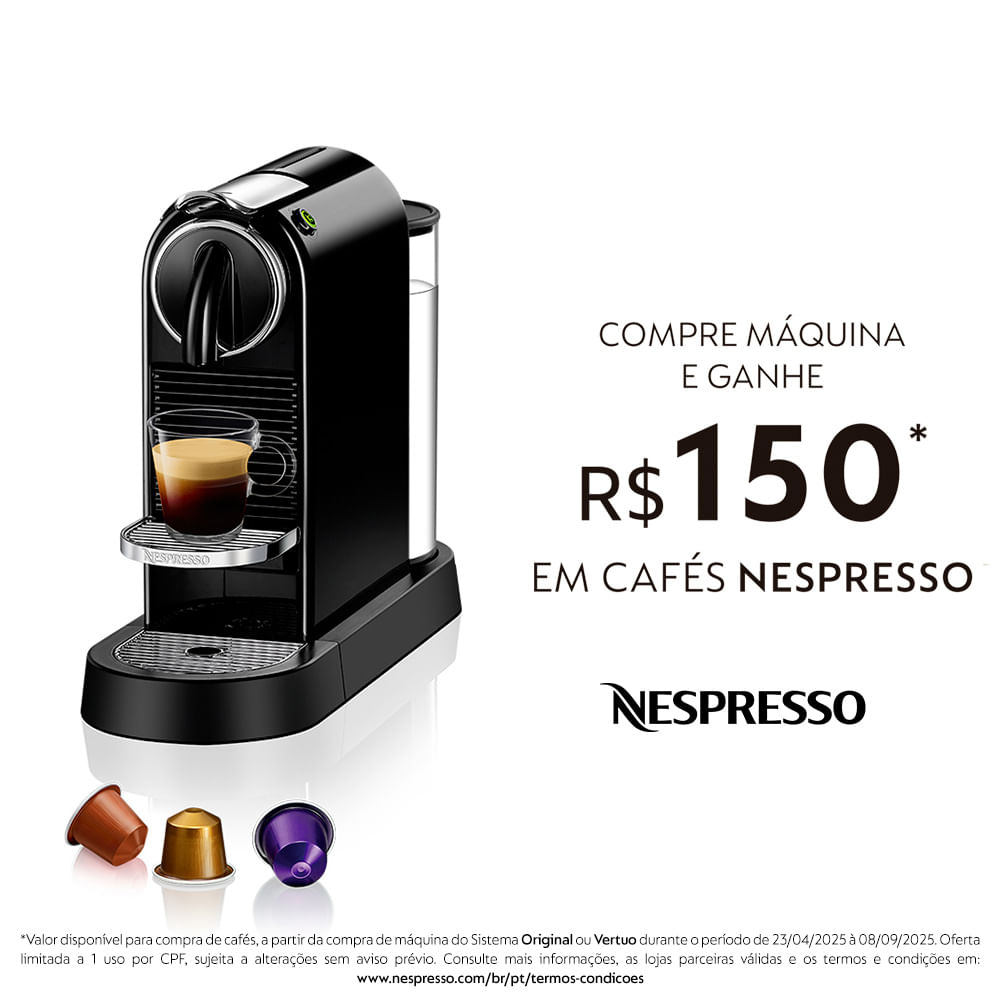 Cafeteira Nespresso CitiZ Preta para Café Espresso - D113-BR