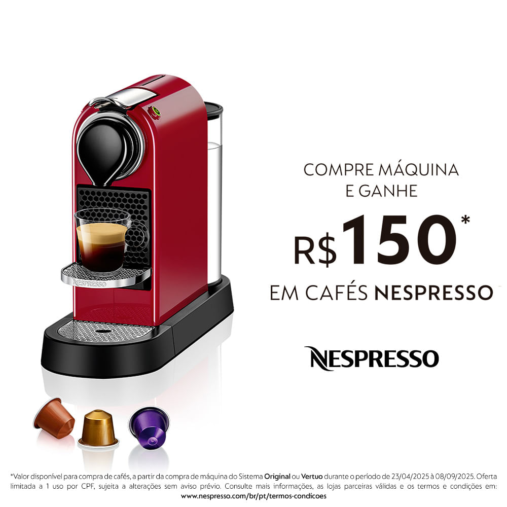 Cafeteira Nespresso CitiZ Vermelho Cereja para Café Espresso - C113-BR