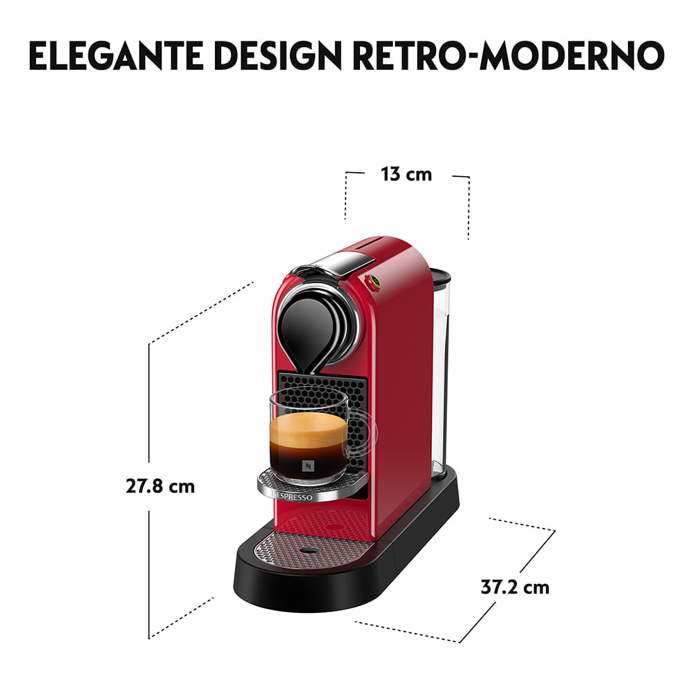 Cafeteira Nespresso CitiZ Vermelho Cereja para Café Espresso - C113-BR