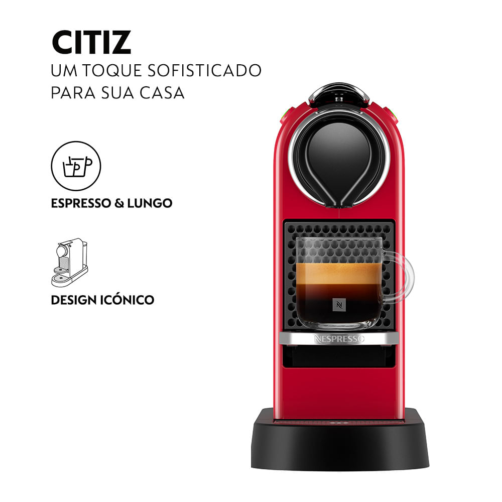 Cafeteira Nespresso CitiZ Vermelho Cereja para Café Espresso - C113-BR