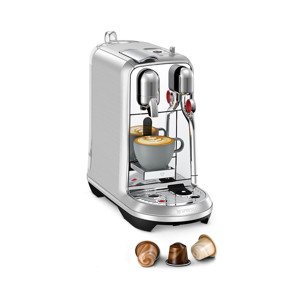 Cafeteira Nespresso Creatista Plus Cromada para Café Espresso - J520-BR-ME-NE