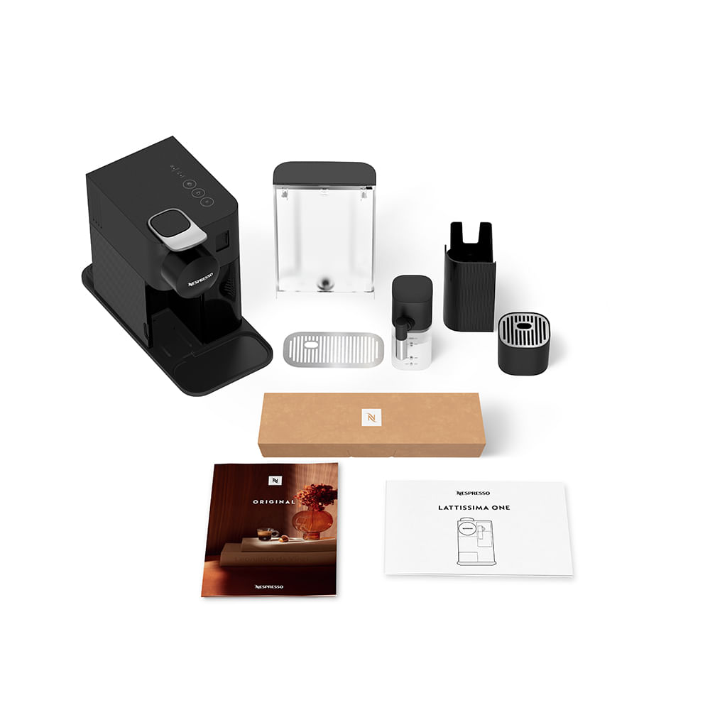 Cafeteira Nespresso New Lattissima One Preta para Café Espresso - F121-BR