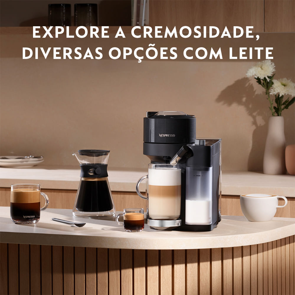Cafeteira Nespresso Vertuo Lattissima Preta - GDV5BR