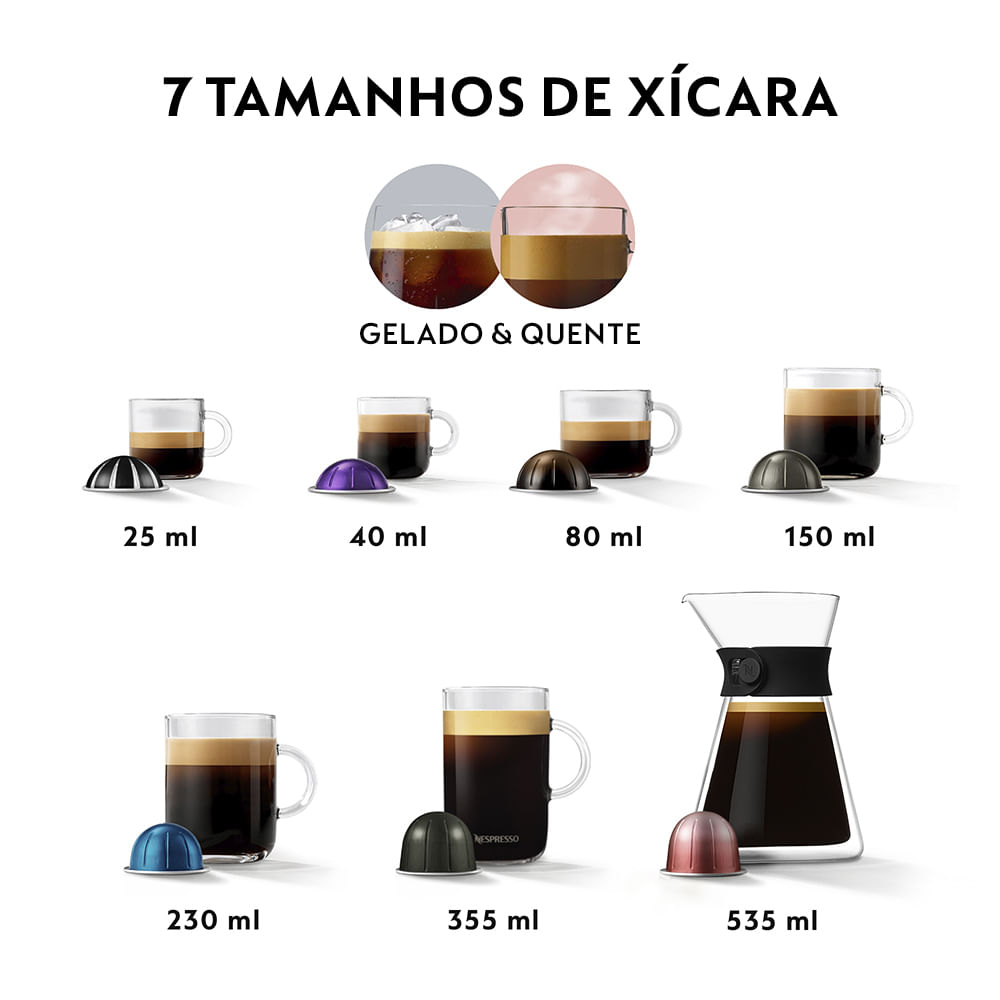Cafeteira Nespresso Vertuo Lattissima Preta - GDV5BR