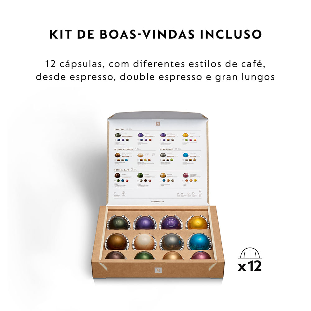 Cafeteira Nespresso Vertuo Lattissima Preta - GDV5BR