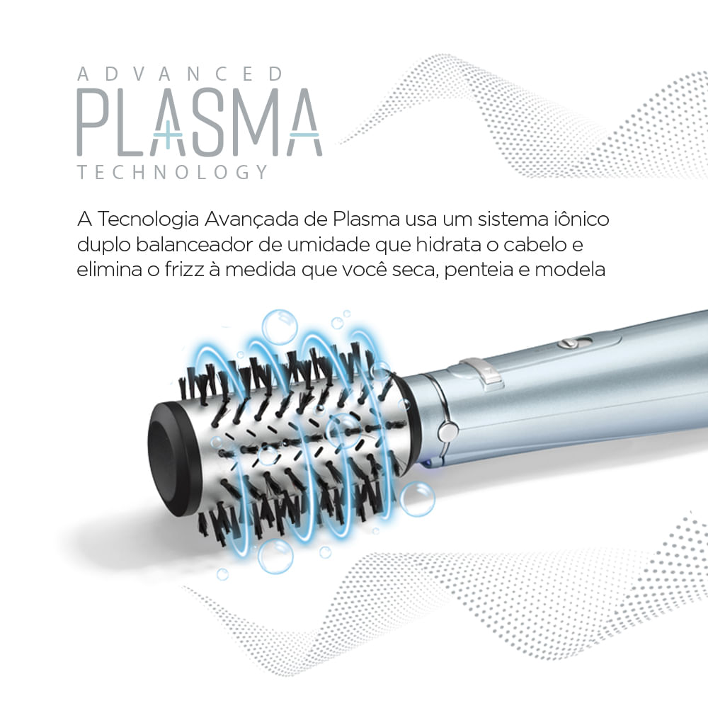 Escova Modeladora Hot Air Hydro Fusion Azul Perolado - 2973BR