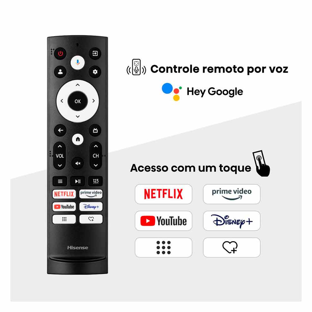 Smart TV Hisense QLED 4K UHD 65" 65Q6N Polegadas com Wi-Fi - 65A51HUA