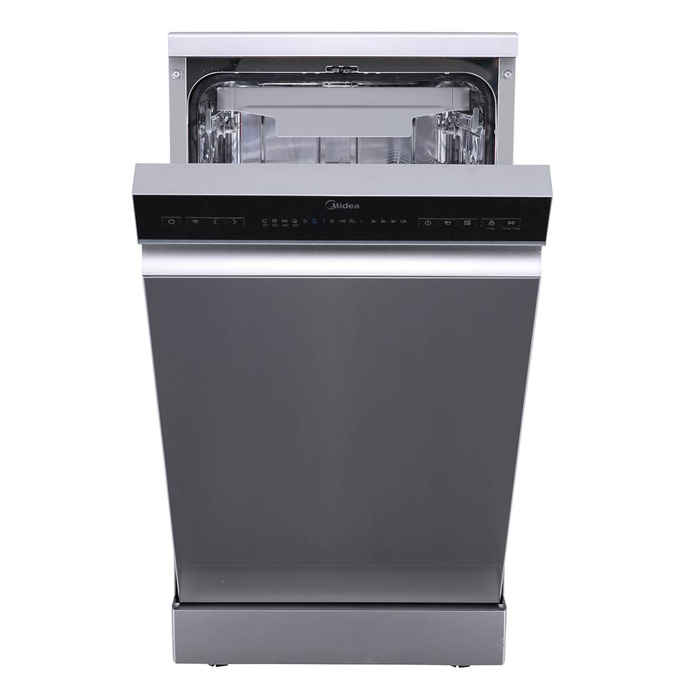 Lava Louças de Piso com 10 Serviços Midea SmartHome com 8 Programas de Lavagem Inox 110V - MDWEF1034CSS1