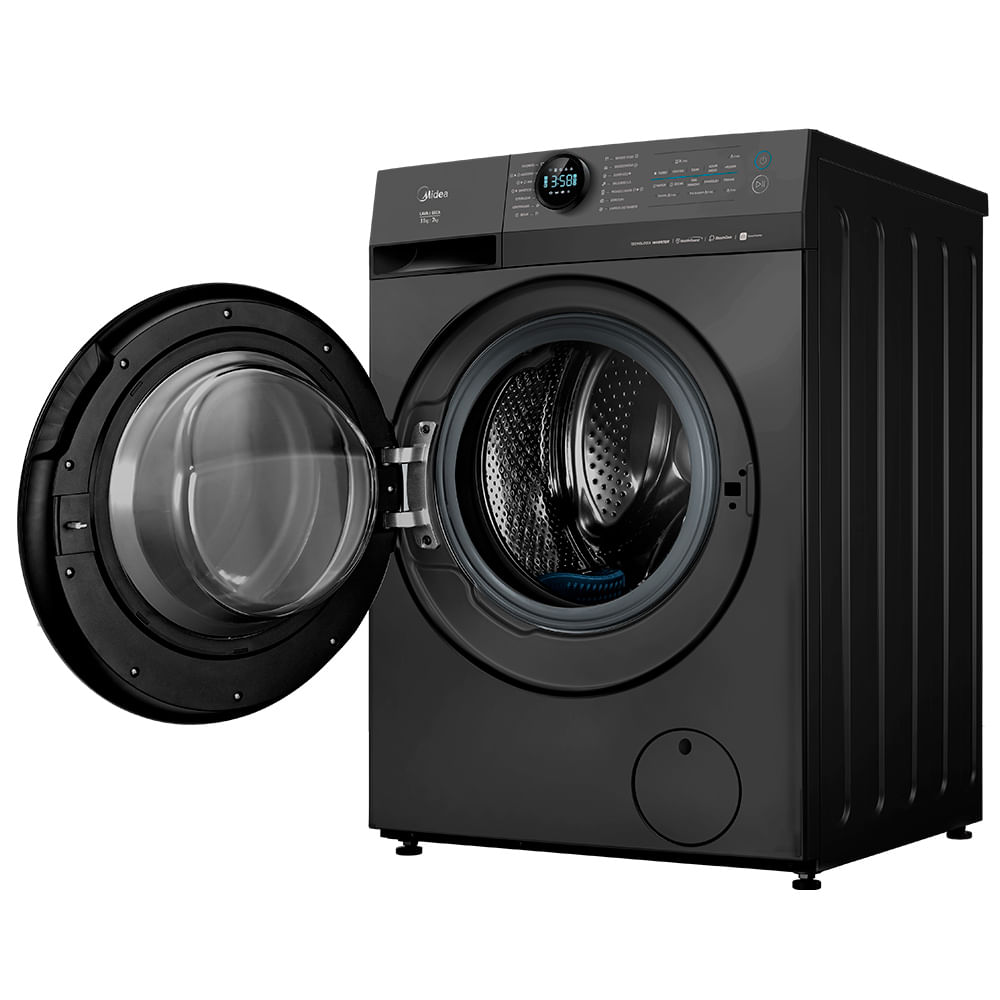 Lava e Seca Midea Slim HealthGuard 11kg/7kg Titanium Conectada com Função Turbo 110v - MF201D11