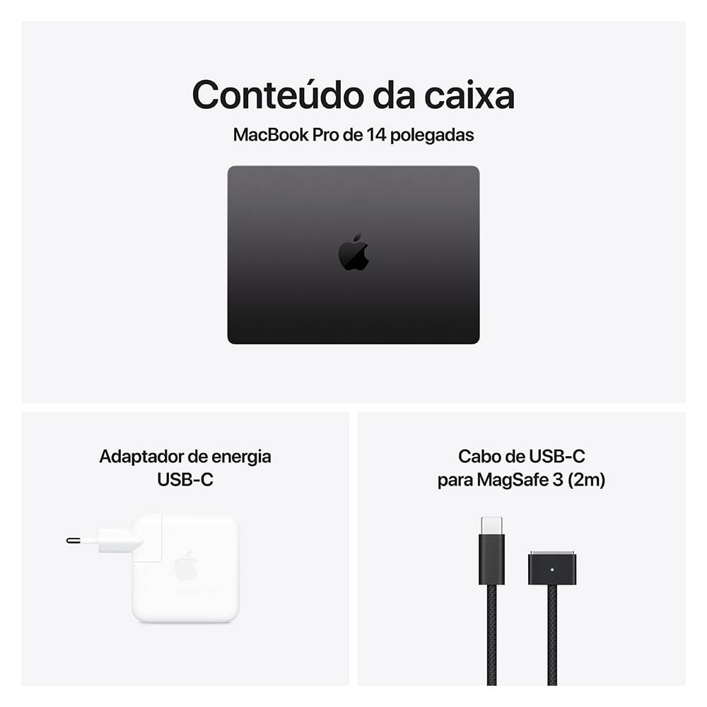 MacBook Pro 14" Apple M4 (16GB RAM 1TB SSD) - Preto-Espacial