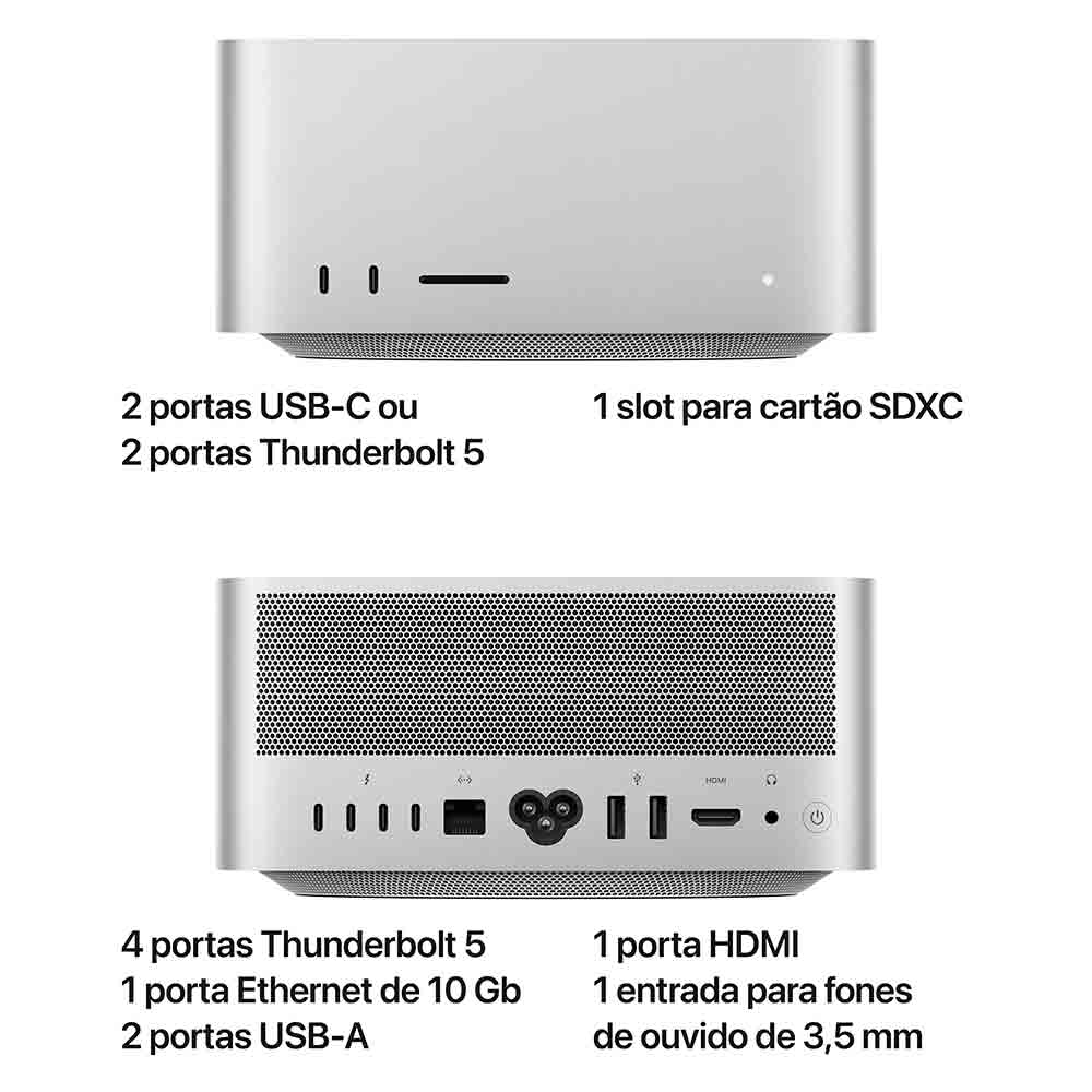 Mac Studio Apple M4 Max (36GB RAM 512GB SSD) - Prateado