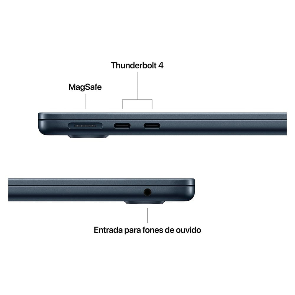 MacBook Air 13" Apple M4 (16GB RAM 512GB SSD) - Meia-noite