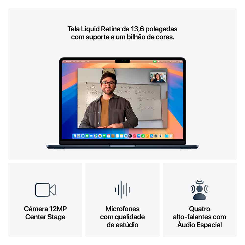 MacBook Air 13" Apple M4 (16GB RAM 512GB SSD) - Meia-noite