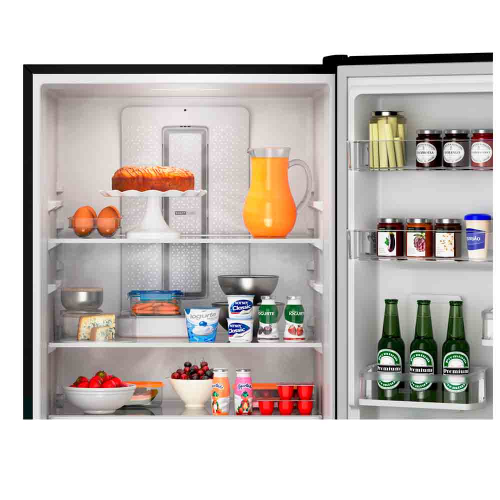 Refrigerador de 02 Portas Brastemp Frost Free Inverse A+++ 447 Litros Black Inox com Smart Flow e Fresh Box - BRE57FE
