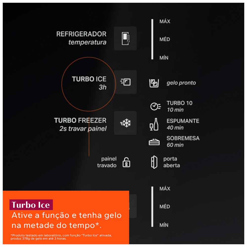 Refrigerador de 02 Portas Brastemp Frost Free Inverse A+++ 447 Litros Black Inox com Smart Flow e Fresh Box - BRE57FE