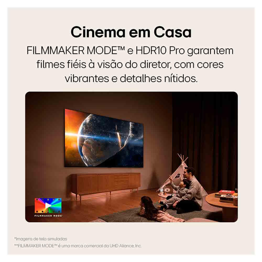 Smart TV 4K LG NanoCell 55" Polegadas 55NANO80TSA, Processador a5 Ger7 AI, Alexa, Controle Smart Magic e Wi-Fi