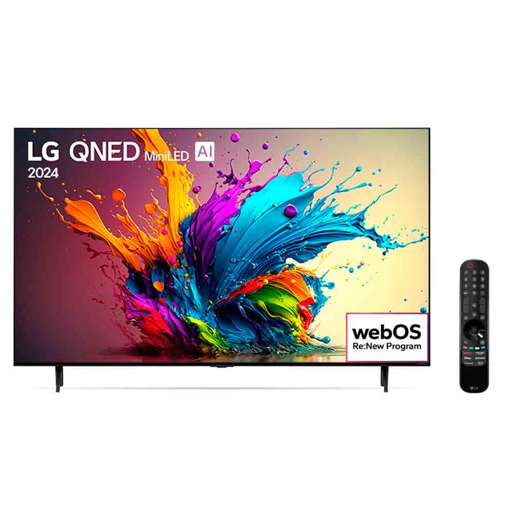 Smart TV LG QNED MiniLED 86" Polegadas 86QNED90T, Processador a8 AI, Quantum Dot, webOS 24 e Wi-Fi