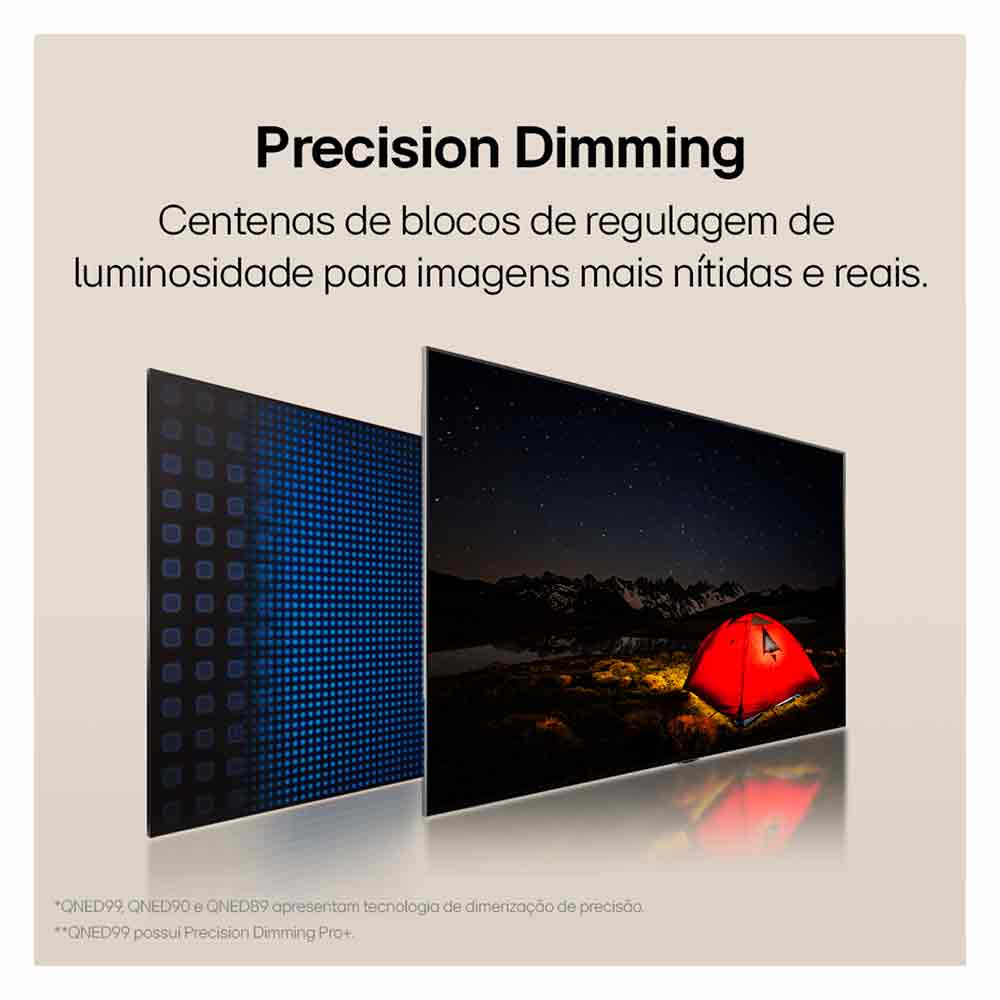 Smart TV LG QNED MiniLED 65" Polegadas 65QNED90T, Processador a8 AI, Quantum Dot, webOS 24 e Wi-Fi