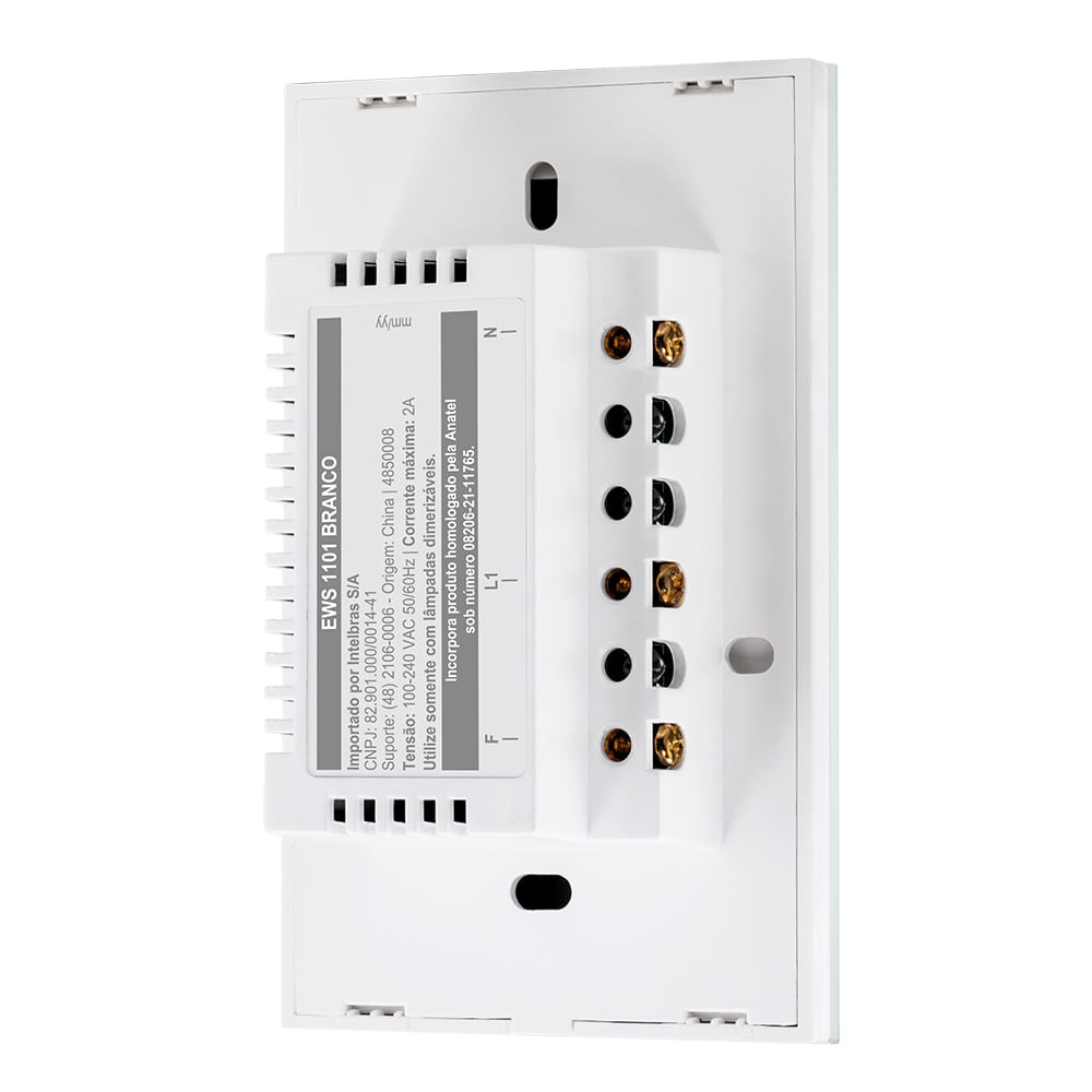 Interruptor Smart Touch Wi-Fi Dimmer Branco - Intelbras - EWS 1101