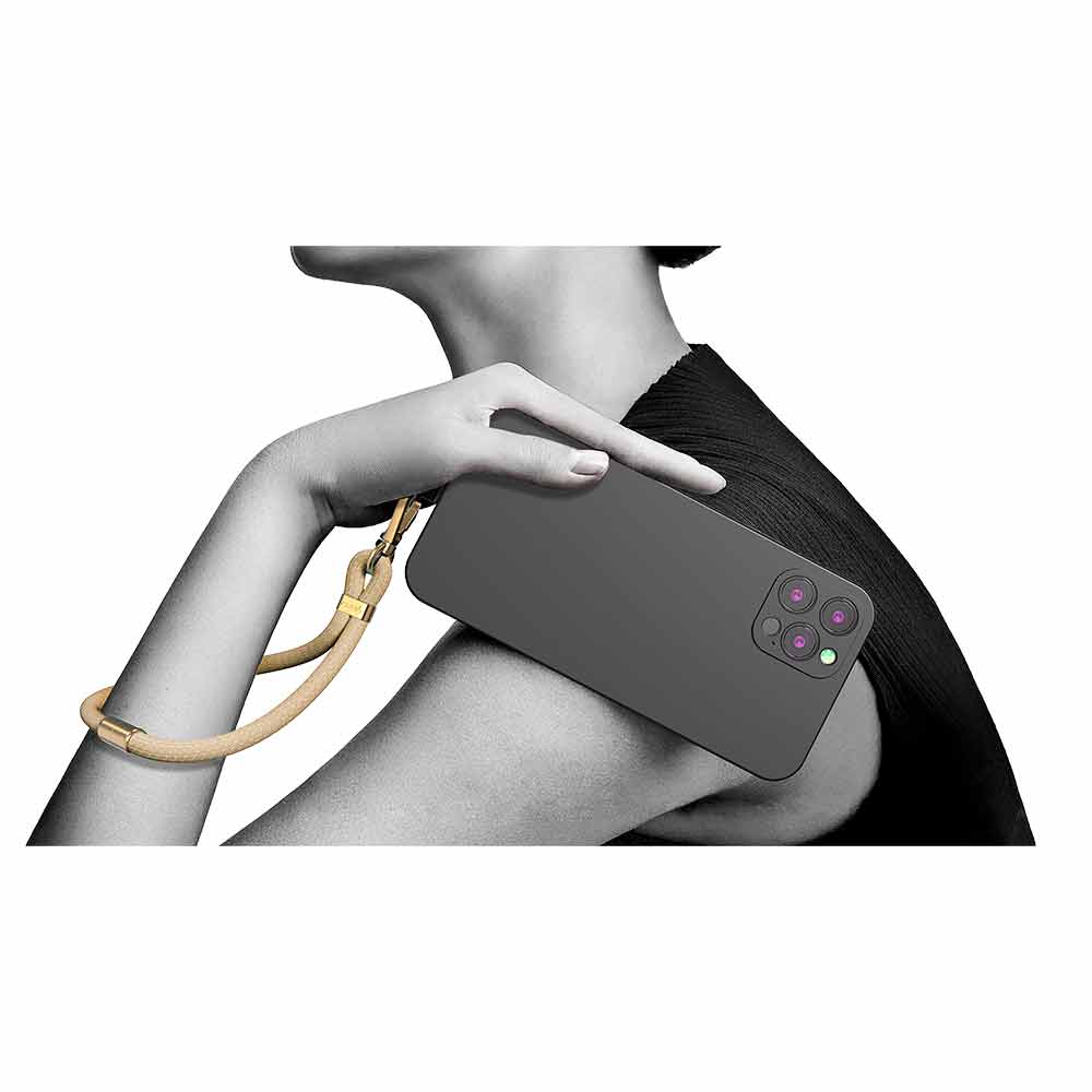 Cordão para Celular Dual Style Universal Ajustável 2x1 Dourado com Acessórios Dourado Geonav - CDU02L03