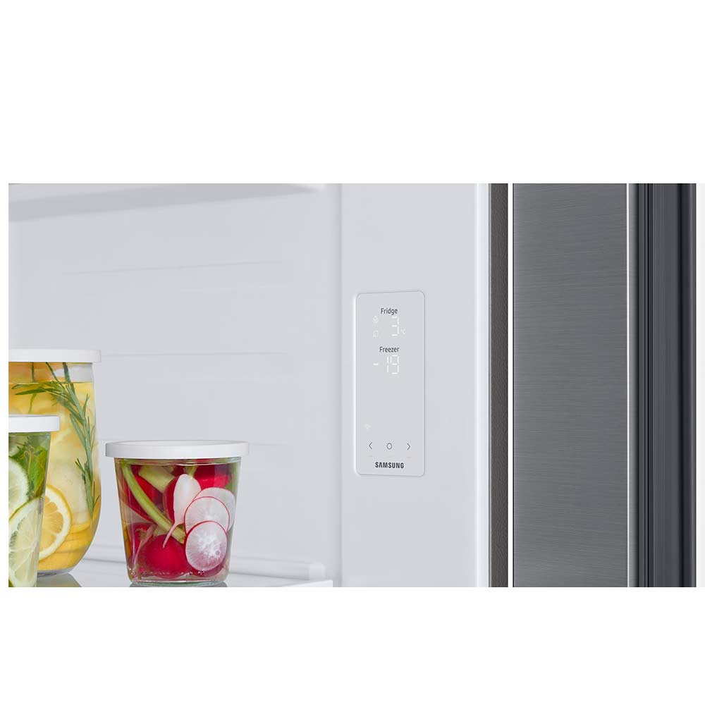 Refrigerador Side By Side Samsumg com 02 Portas Frost Free SmartThings com 560 Litros Inox Look - RS57DG4