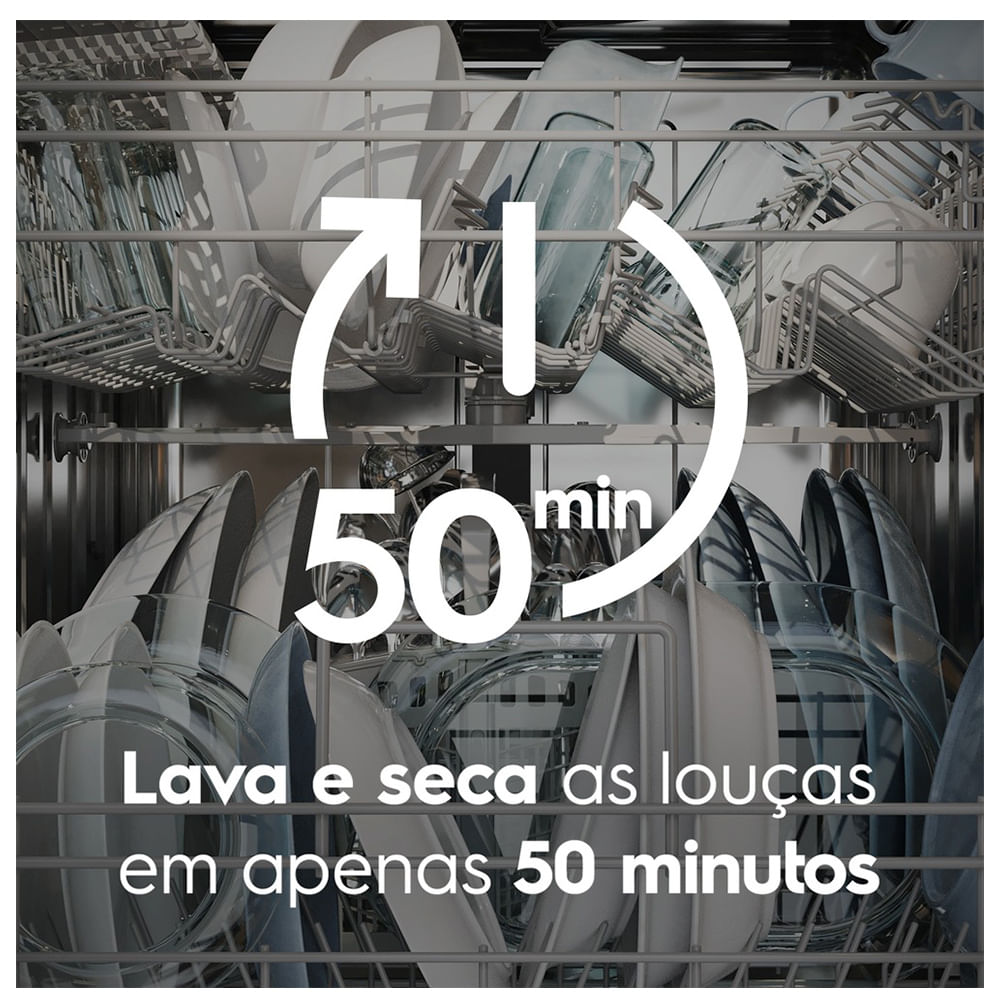 Lava-Louça Electrolux 8 Serviços Inox com Programa Lava e Seca 50' (LS08E) 127V