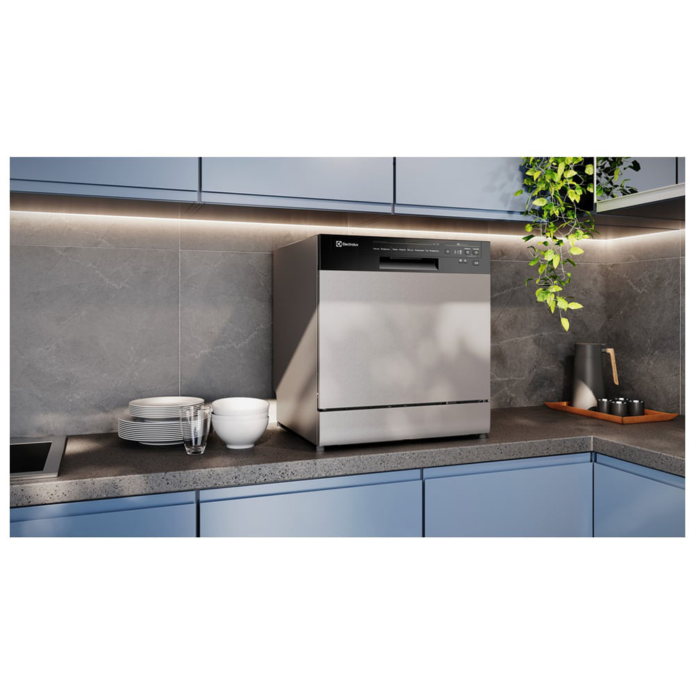 Lava-Louça Electrolux 8 Serviços Inox com Programa Lava e Seca 50' (LS08E) 127V