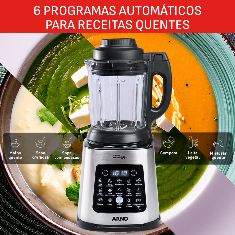 Liquidificador Arno Ultraforce Cook com 06 Lâminas e Jarra com 1,7 Litros - LN95