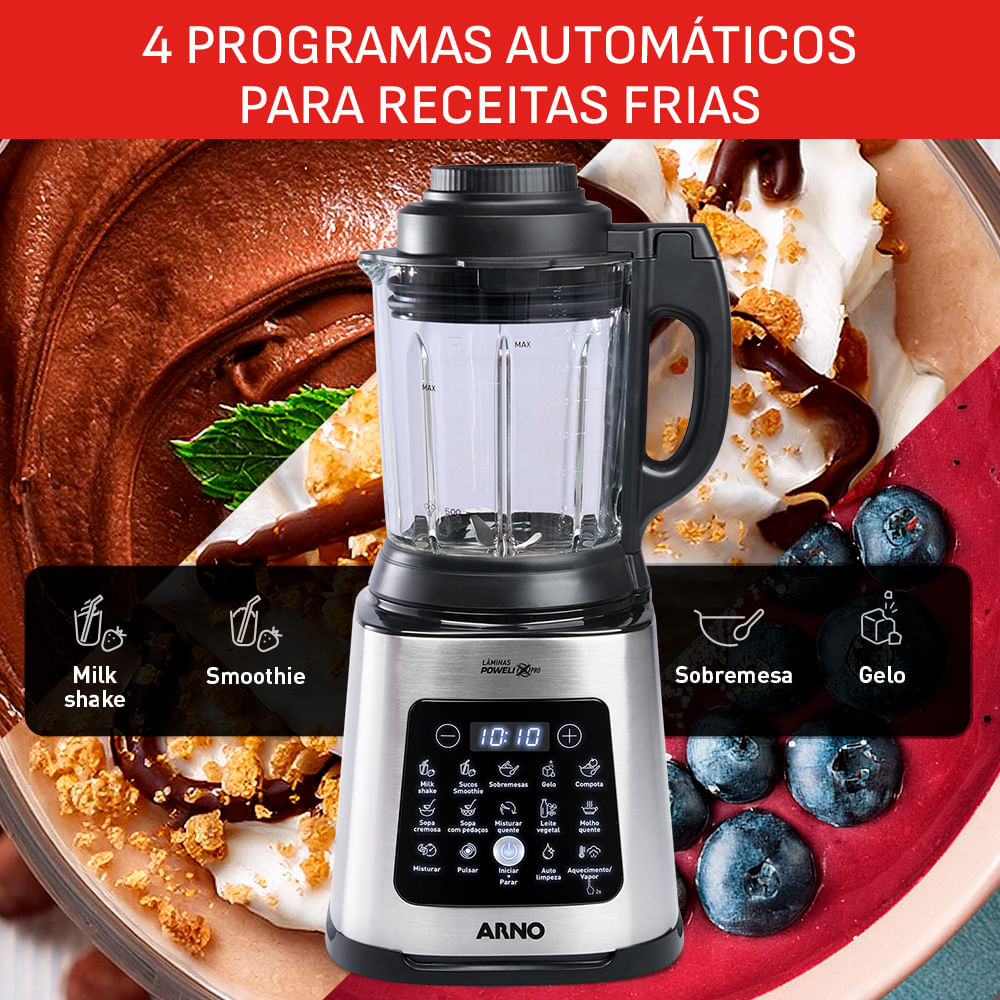 Liquidificador Arno Ultraforce Cook com 06 Lâminas e Jarra com 1,7 Litros - LN95