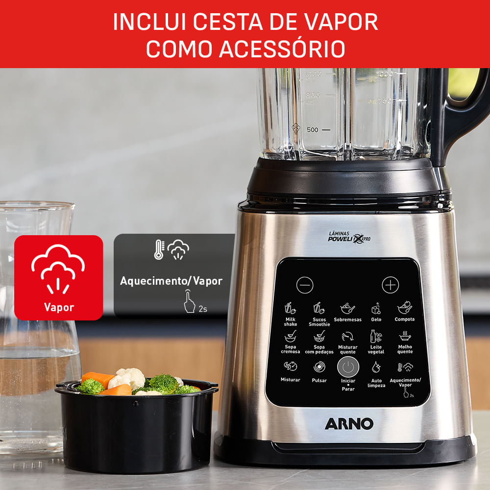 Liquidificador Arno Ultraforce Cook com 06 Lâminas e Jarra com 1,7 Litros - LN95