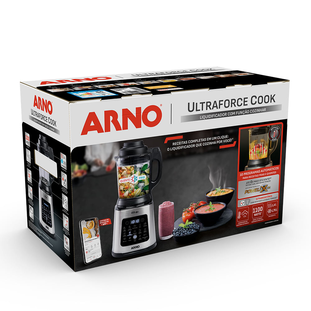 Liquidificador Arno Ultraforce Cook com 06 Lâminas e Jarra com 1,7 Litros - LN95