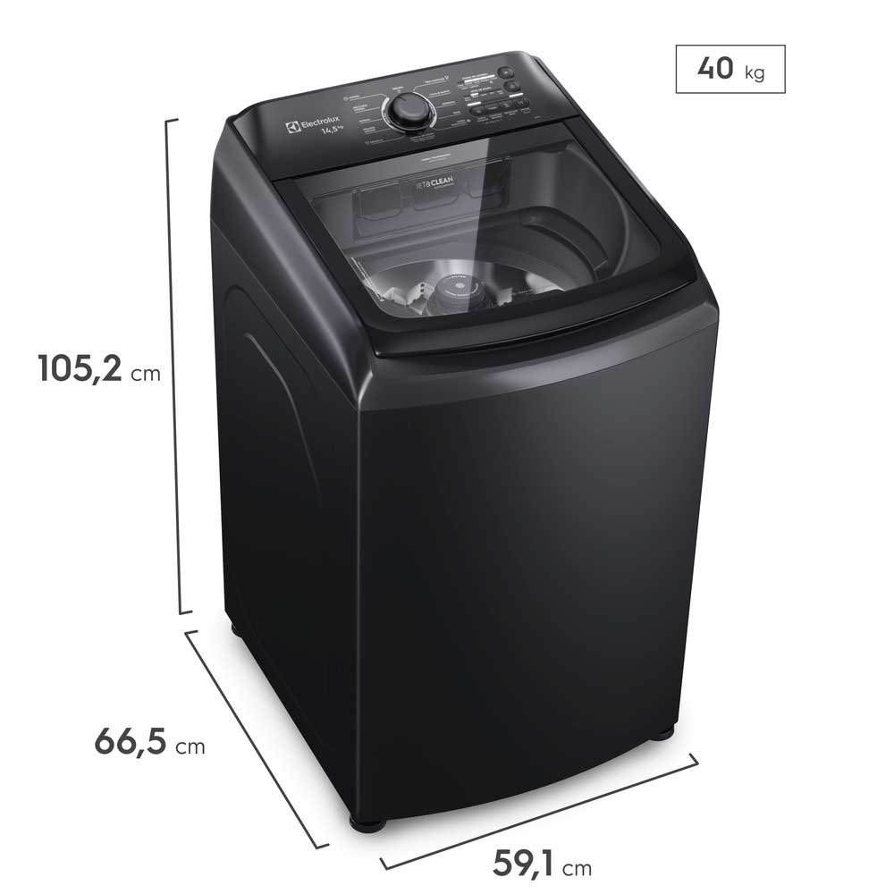 Lavadora de Roupas Electrolux 14,5 Kg Efficient com 11 Programas de Lavagem, Jet&Clean e Ultra Filter? - LEP15