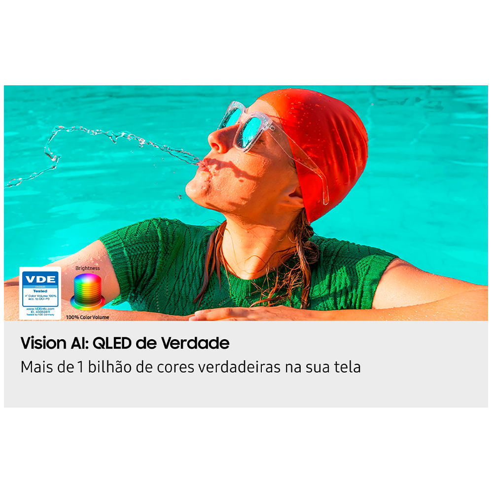 Smart TV Samsung 85" Polegadas QLED 4K Q7F 2025, Processador com AI e Alexa Integrada