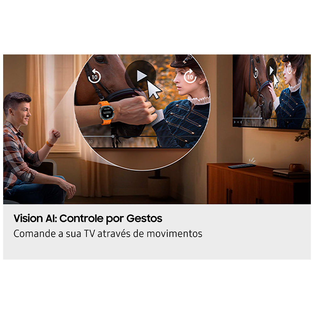 Smart TV Samsung 85" Polegadas QLED 4K Q7F 2025, Processador com AI e Alexa Integrada