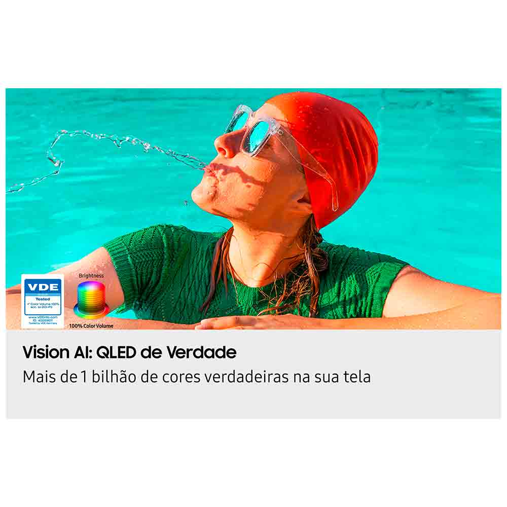 Smart TV Samsung 75" Polegadas QLED 4K Q7F 2025, Processador com AI e Alexa Integrada
