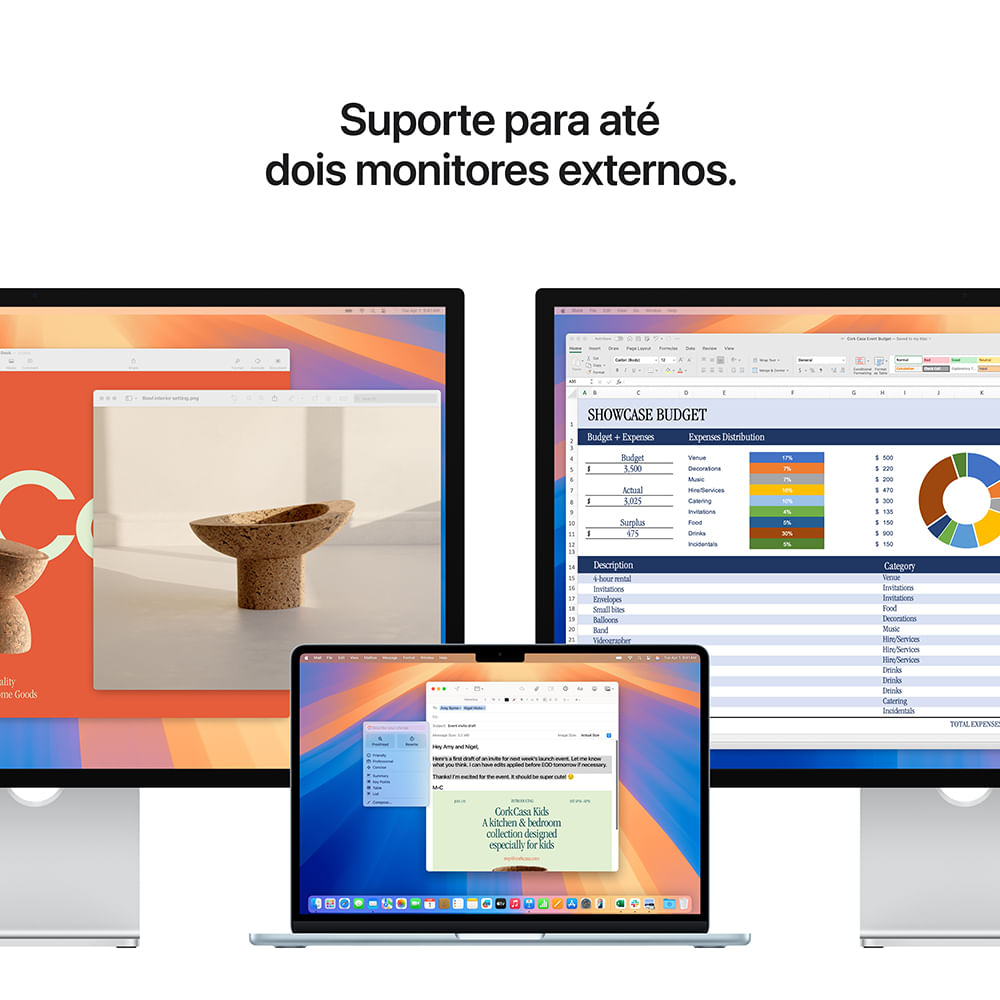 MacBook Air 15" Apple M4 (16GB RAM 256GB SSD) - Azul-céu