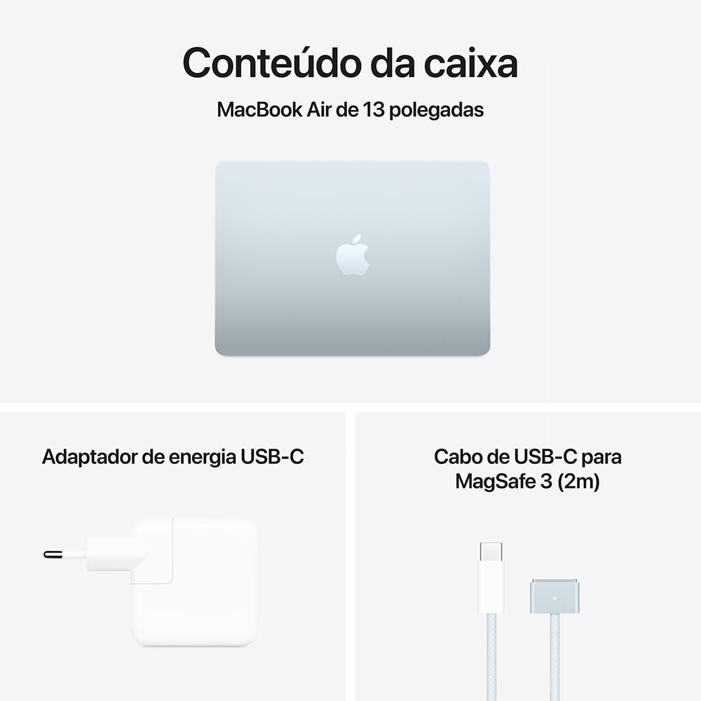 MacBook Air 15" Apple M4 (16GB RAM 256GB SSD) - Azul-céu