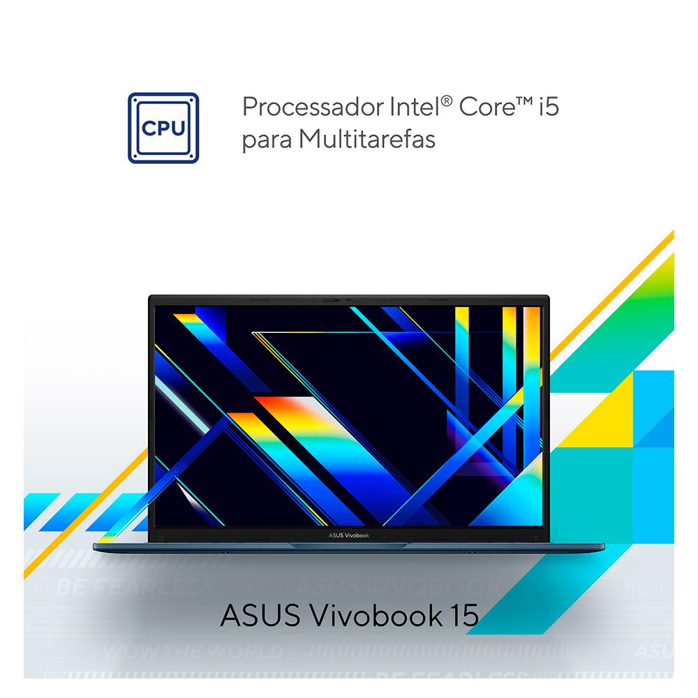 Notebook Asus Vivobook 15, Intel Core i5-1235U, 8GB/512GB SSD, Win11, Tela 15,6" - X1504ZA-NJ987W