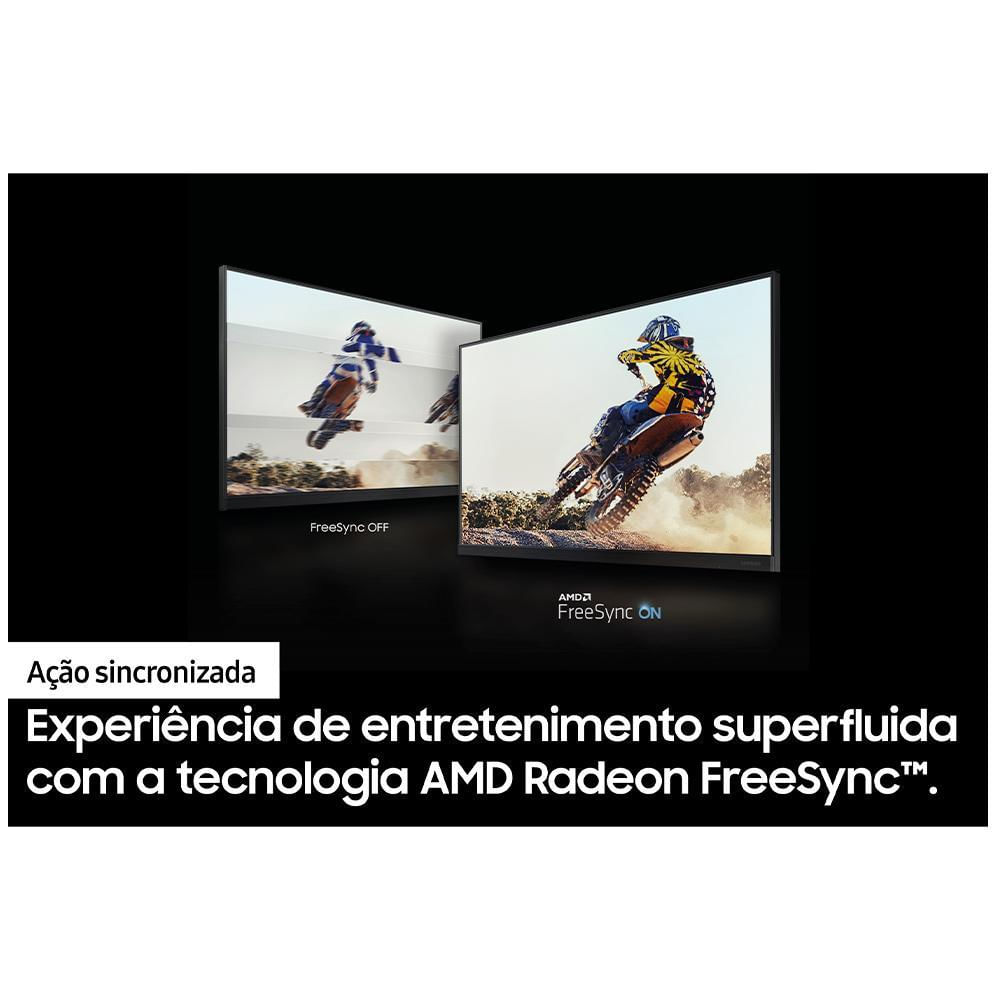 Monitor Gamer T350 24” Samsung FHD, 75Hz, HDMI, VGA, Freesync - LF24T350FHLMZD