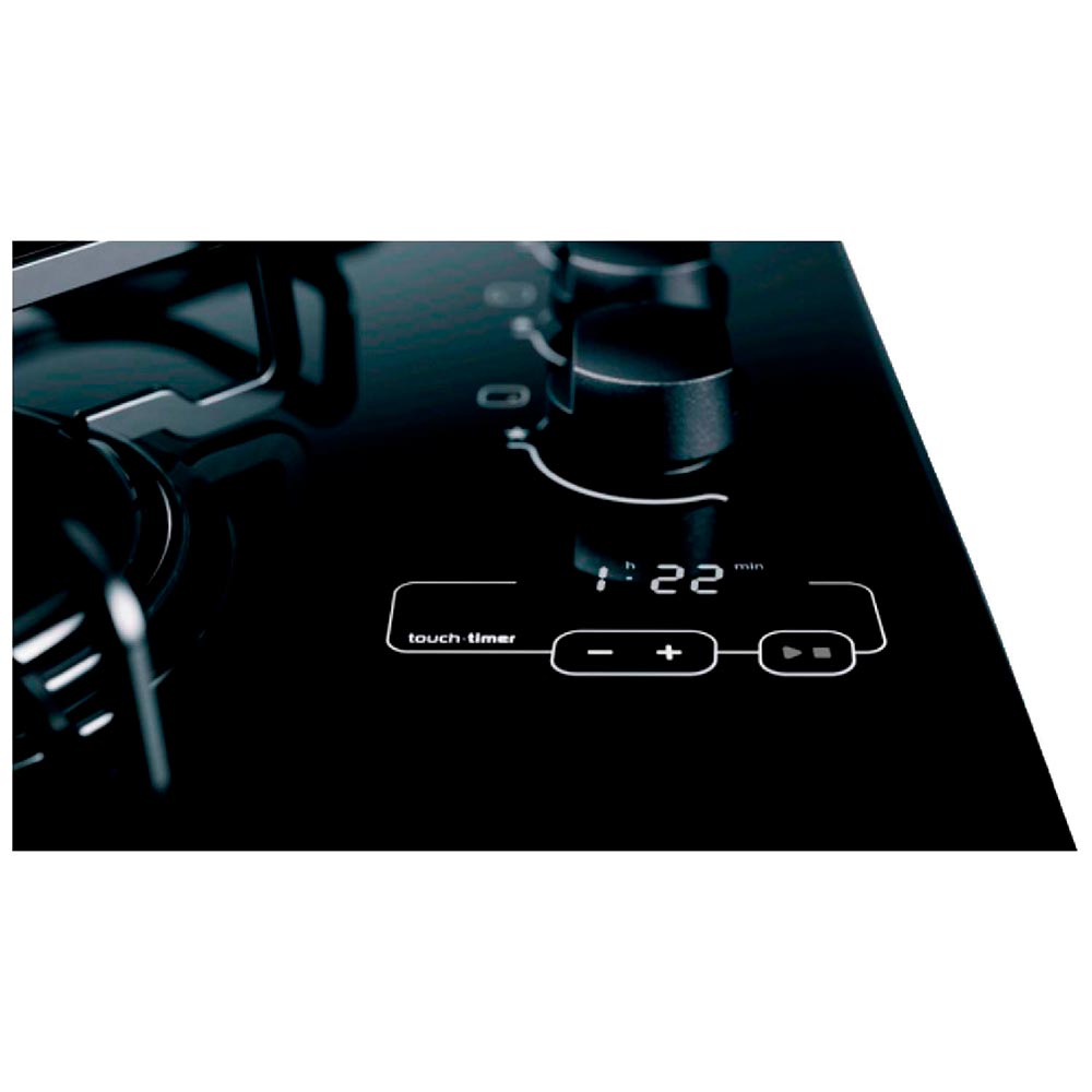 Cooktop Brastemp 4 Bocas, á Gás, Acendimento Super Automático, Touch Timer, Mega Chama, Preto - BDT62AE