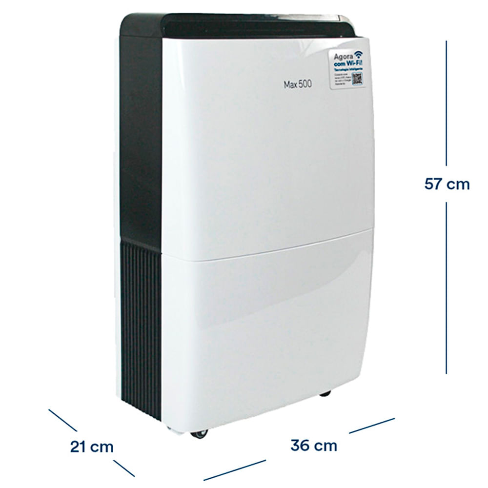 Desumidificador de Ar Desidrat Max 500 com Wi-Fi Branco