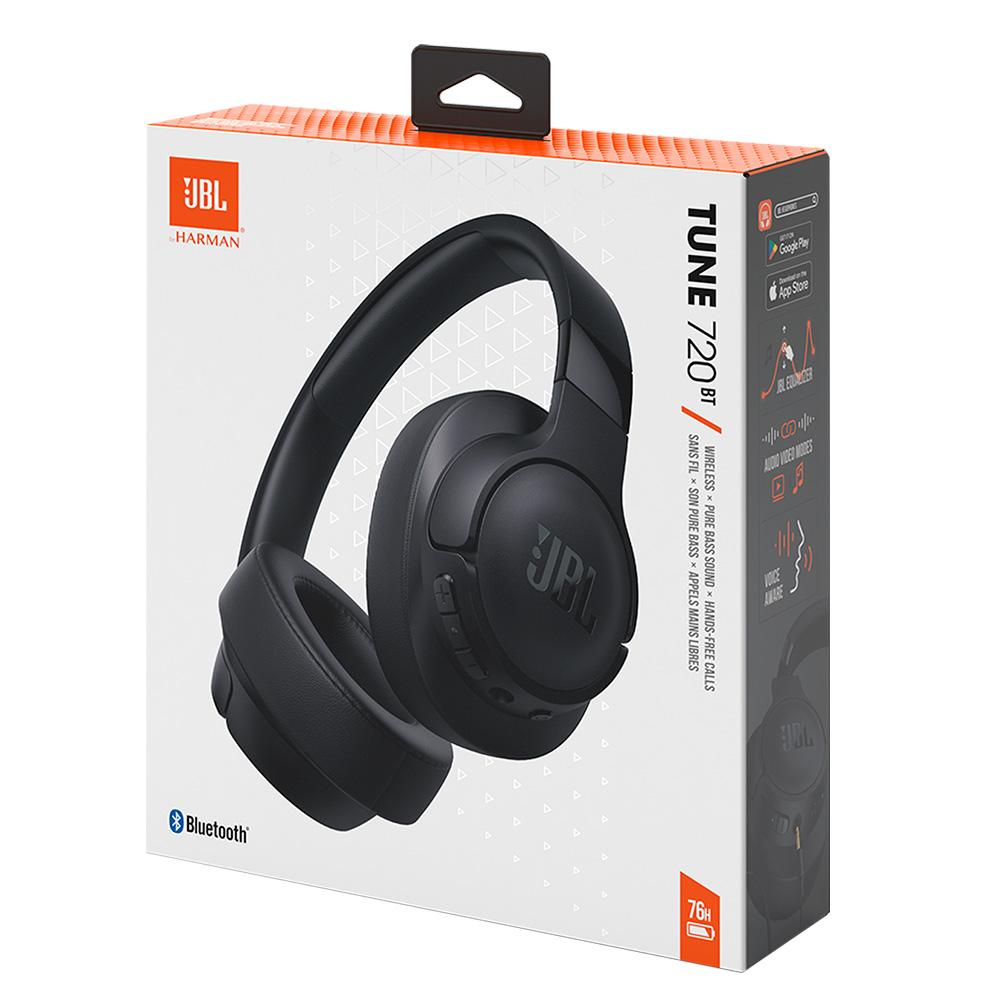 Fone de Ouvido JBL Tune 720BT Bluetooth 5.3 Headphone Conexões Multipontos Até 76 Horas de Bateria - Preto