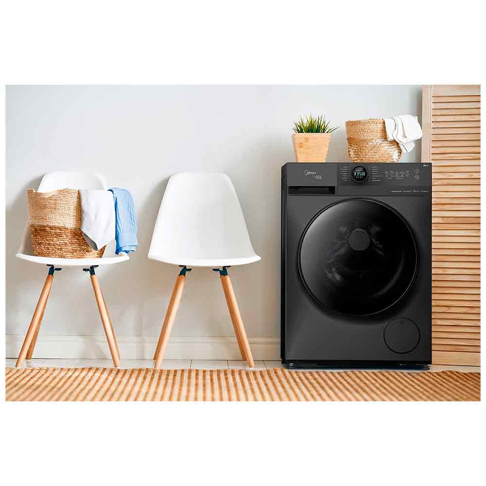 Lava e Seca Midea HealthGuard 13kg/8kg Titanium Conectada com Função Turbo - MF200D13