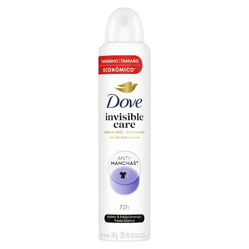 Desodorante Antitranspirante Aerosol Dove Invisible Care 250ml