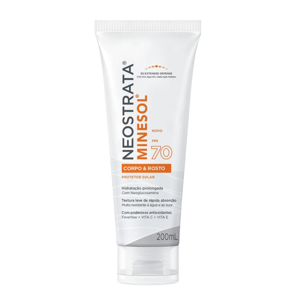 Protetor Solar Neostrata Minesol Corpo e Rosto Antioxidante FPS70 200ml