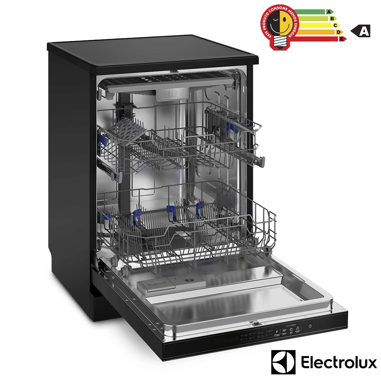 Lava-Louças Electrolux Pro Series com 14 Serviços, 11 Programas de Lavagem e Painel Digital, Preta - LP14V
