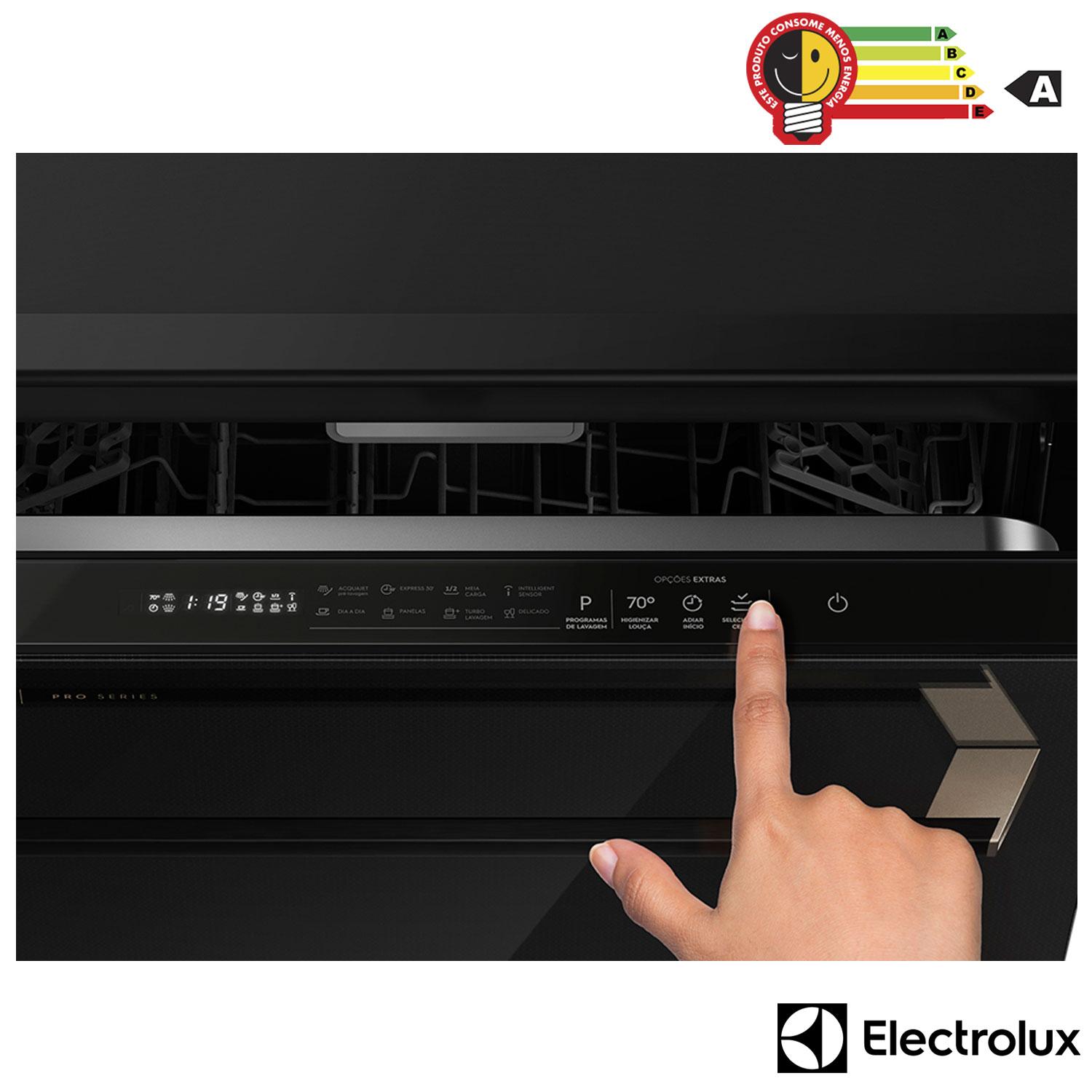 Lava-Louças Electrolux Pro Series com 14 Serviços, 11 Programas de Lavagem e Painel Digital, Preta - LP14V