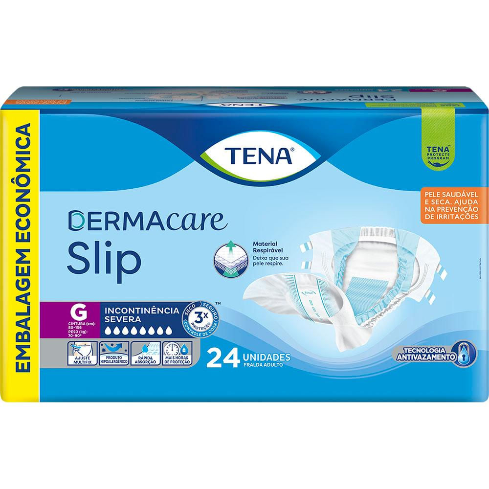 Fralda Geriátrica Tena Slip Dermacare G 24 Unidades