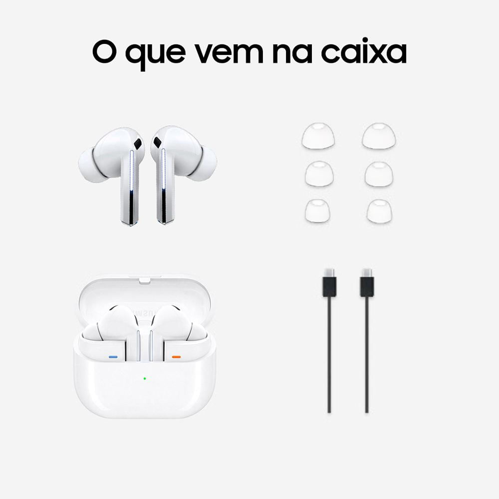 Fone de Ouvido Samsung Galaxy Buds3 Pro Branco - SM-R630